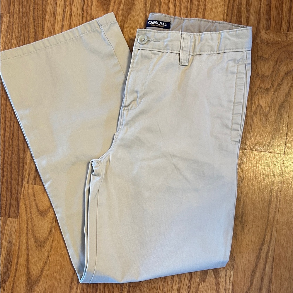 Boys Cherokee khakis in 14husky.